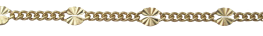 FIGARO chain hammered step by step long link SUN RAY.