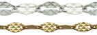 Cable with plate or long link hammered step by step type PYRAMID