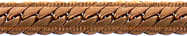 Imperial double curb with lines and oval center